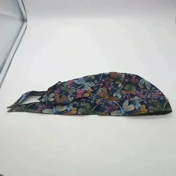 Sparkling Earth Scrub Cap blue paisley dragon flies one size - Picture 5 of 6